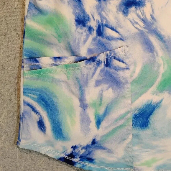 Scrub Star Blue Green Work Tunic Size Large - Picture 3 of 10